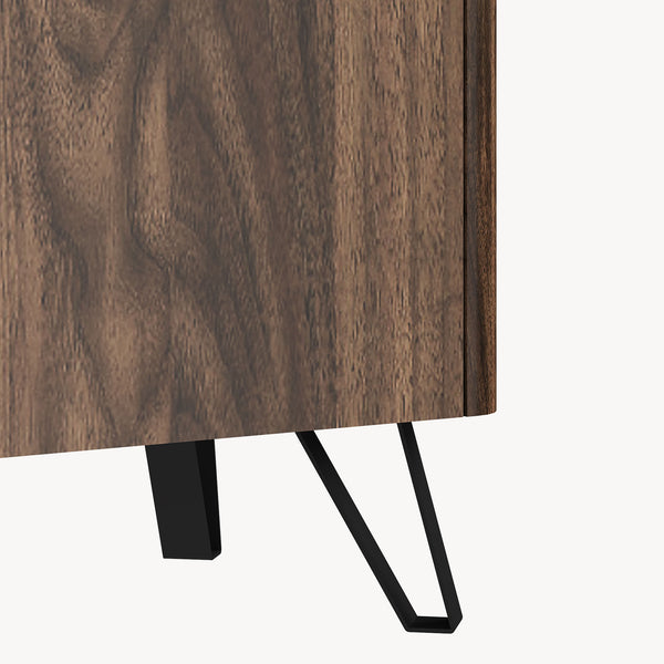 Sideboard Trorlon 160x40x83 cm ořechový dekor/travertin [en.casa]