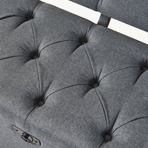 Sedací truhla Malmöhus 110x48x75cm Tmavě šedá [en.casa]