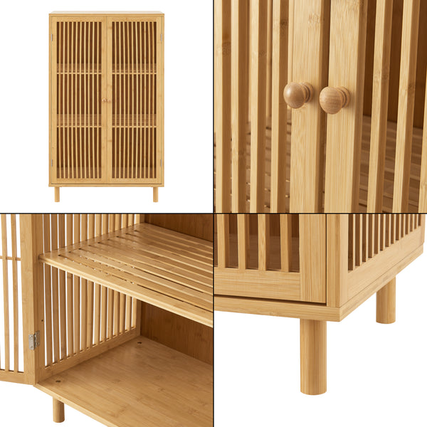 Přístavný skříň Grong Bambus [en.casa]