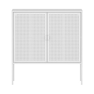 Sideboard Castelli 82,5 x 80 x 40 cm Bílá Ocel [en.casa]
