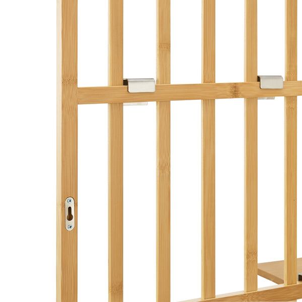 Nástěnná police Røst 120x80x13cm Bambus [en.casa]