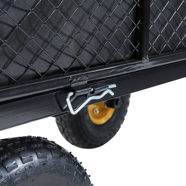 Bollerwagen Corropoli 112x51 cm max. 550kg Černá/Žlutá [pro.tec]