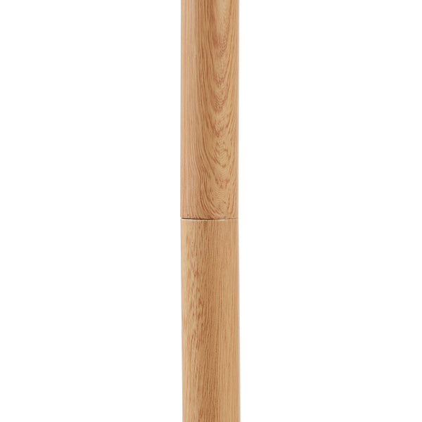 Stojací lampa Banchory kov 163 cm dřevěný vzhled/bílá [lux.pro]