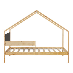 Domečková postel Sodankylä s vysouvacím lůžkem a 2 matracemi 90x200cm [en.casa]