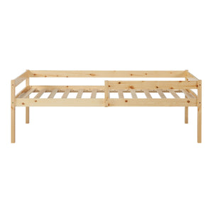 Dvojité dětské postýlka Sonkajärvi s matrací 90x200cm přírodní [en.casa]