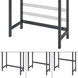 Skříňka na toaletu Tervola 172x63x27 cm Černá/Bambus [en.casa]