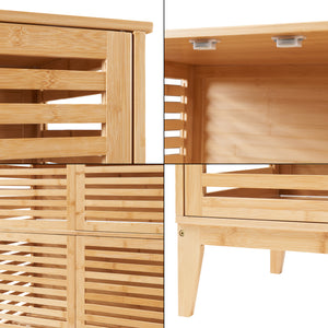 Koupelnová skříňka Raurgela 180x80x40 cm bambus [en.casa]