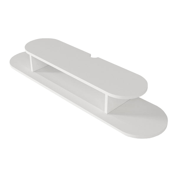 TV závěsný lowboard Targema 120x30x16 cm bílý [en.casa]