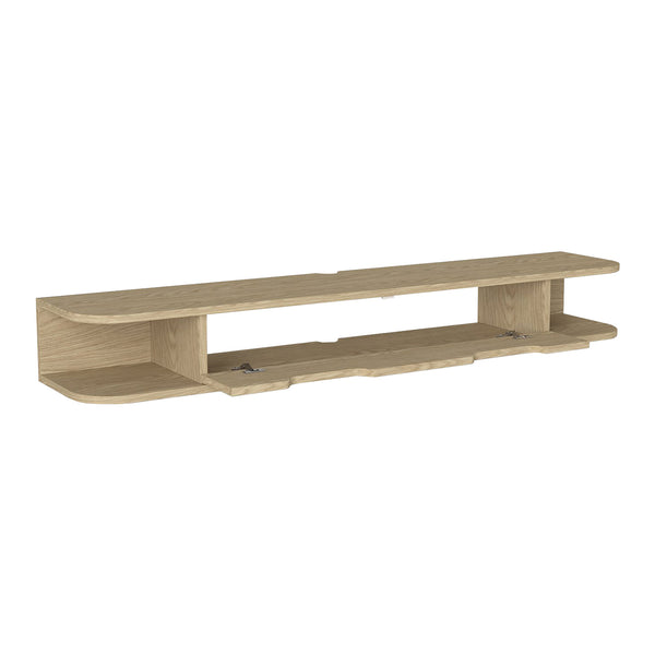 TV závěsná skříňka Karjali 150x30x19 cm dubový dekor [en.casa]