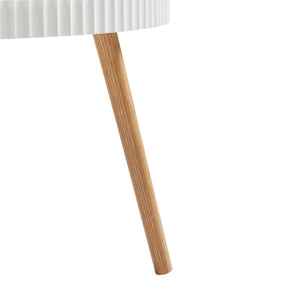 Konferenční stolek Bongard Ø60x45 cm Bílý [en.casa]