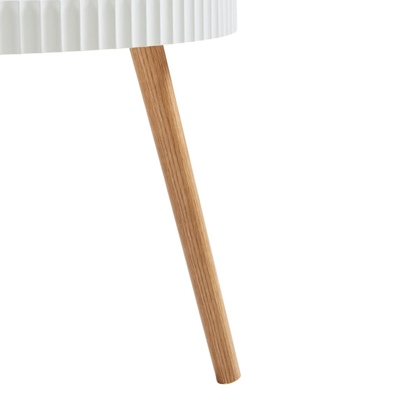 Konferenční stolek Bongard Ø60x45 cm Bílý [en.casa]
