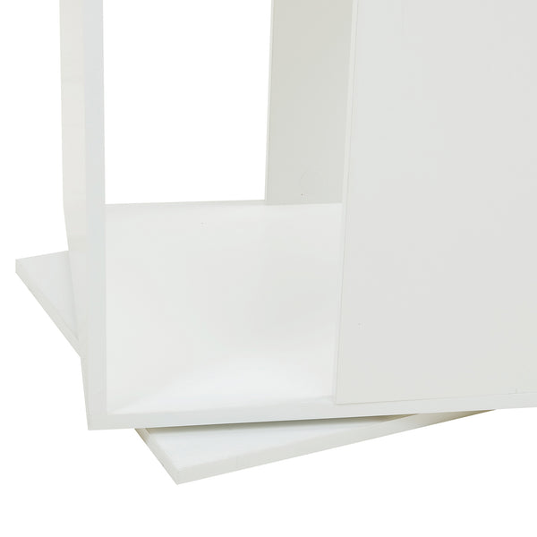 Otočné knihovny Fjelmarirg 109x34x34 cm Bílá [en.casa]