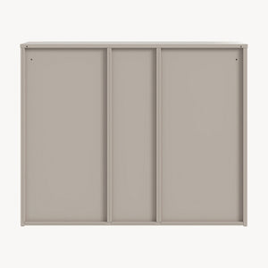 Kancelářská skříň Kliri ocel 100x32x81 cm velbloudí barva [en.casa]
