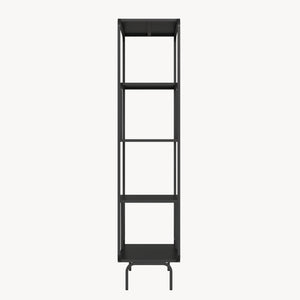 Knihovna Færder ocel 145x76x33 cm černá [en.casa]