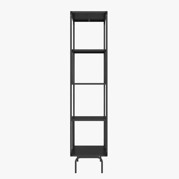 Knihovna Færder ocel 145x76x33 cm černá [en.casa]