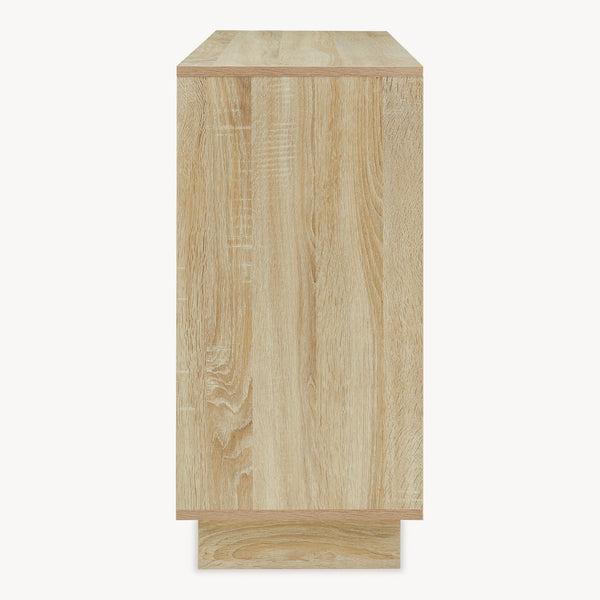 Komoda Kenta 100x35x72 cm Sonoma dubová optika/bílá [en.casa]