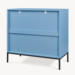 Komoda Colwyn 78x80x40 cm Modrá [en.casa]