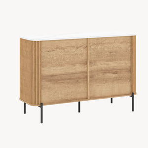 Komoda Kokunse se 6 zásuvkami 120x42x78 cm dubový dekor [en.casa]