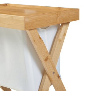 Piknikový stůl Hattfjelldal 53x48x32cm Bambus [en.casa]