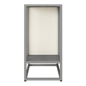 Sideboard Burlöv ocel 70x72x35 cm šedá/bílá [en.casa]