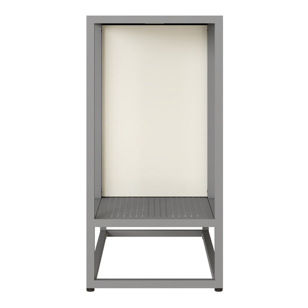 Sideboard Burlöv ocel 70x72x35 cm šedá/bílá [en.casa]