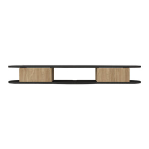 TV závěsný lowboard Nyskiri 150x35x19 cm antracit/dubový dekor [en.casa]