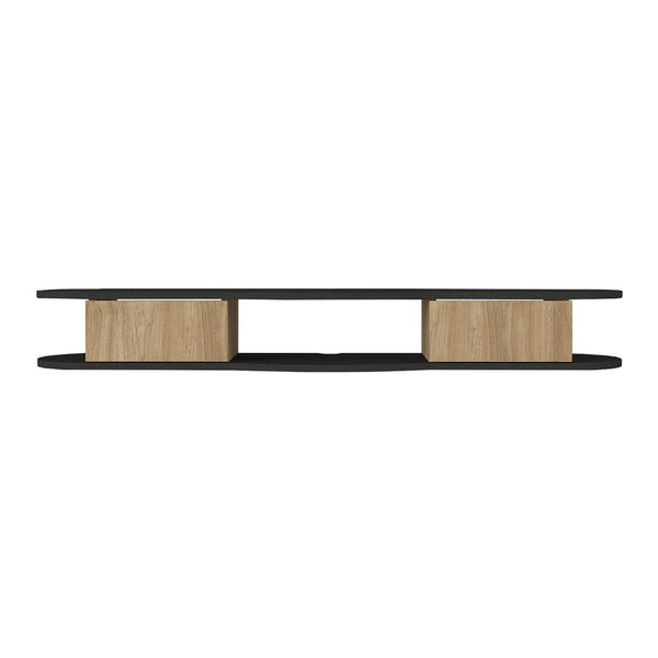TV závěsný lowboard Nyskiri 150x35x19 cm antracit/dubový dekor [en.casa]