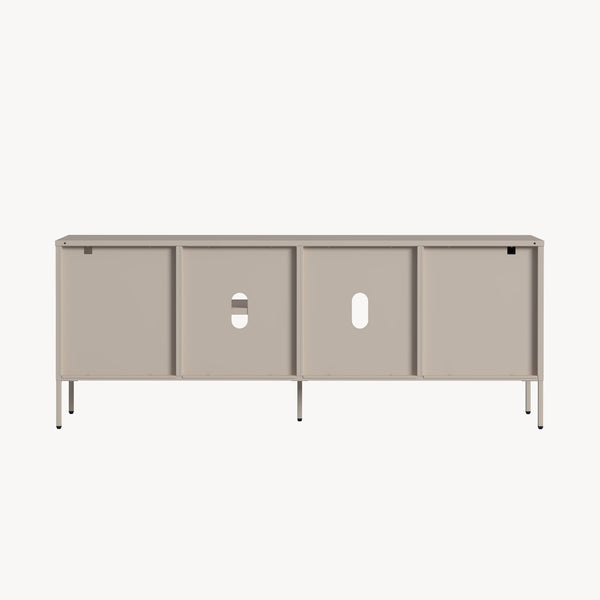Televizní skříň Kliri Stahl 150x35x58 cm velbloudí barva [en.casa]