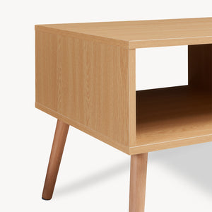 Konferenční stolek Bordkak s šuplíkem 100x48x45 cm dubový dekor/bílý [en.casa]