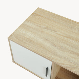 Konferenční stolek Kenta 80x45x40 cm Sonoma dubová optika/bílá [en.casa]