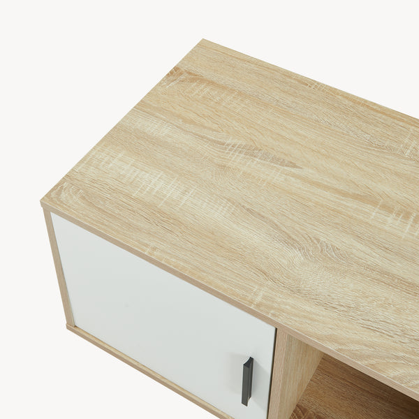 Konferenční stolek Kenta 80x45x40 cm Sonoma dubová optika/bílá [en.casa]
