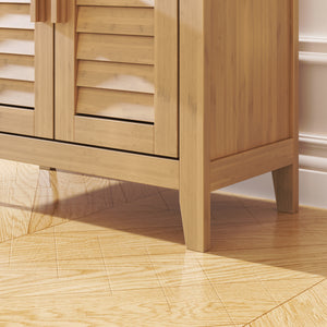 Přístavný skříň Rirg 92x50x25 cm bambus přírodní [en.casa]