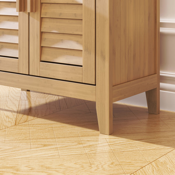 Přístavný skříň Rirg 92x50x25 cm bambus přírodní [en.casa]