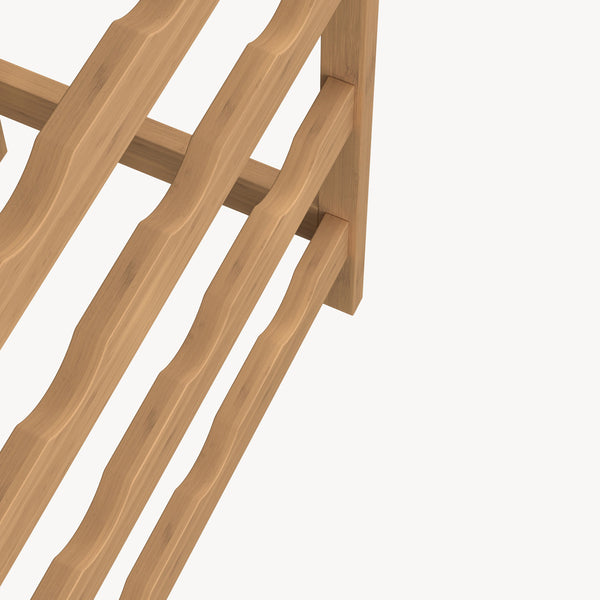 Regál na víno Fillby 100x47x29 cm bambus přírodní [en.casa]