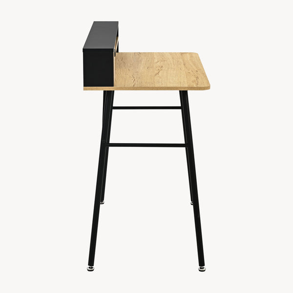 Psací stůl Var 93x90x50 cm Černá/Dubový dekor [en.casa]