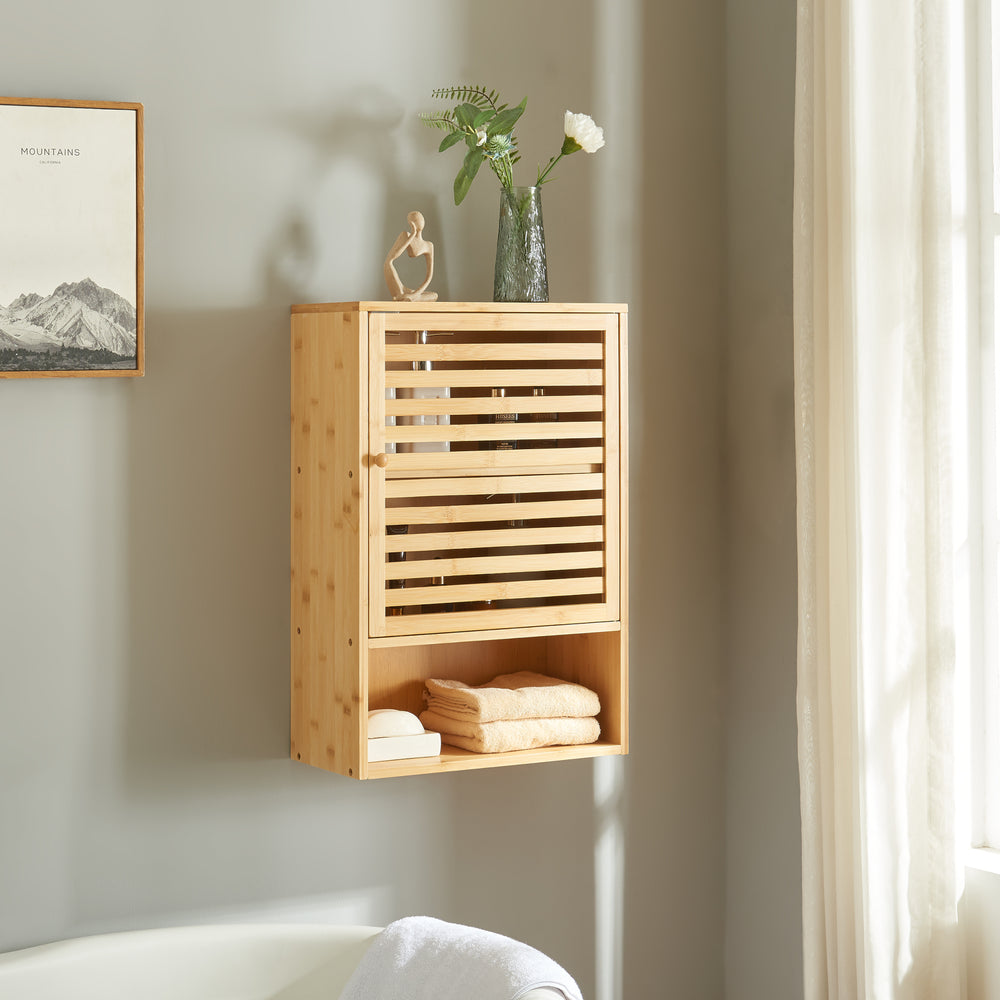 Badezimmerschrank Gjesdal 60x40x20 cm Bambus [en.casa] - premiumXL
