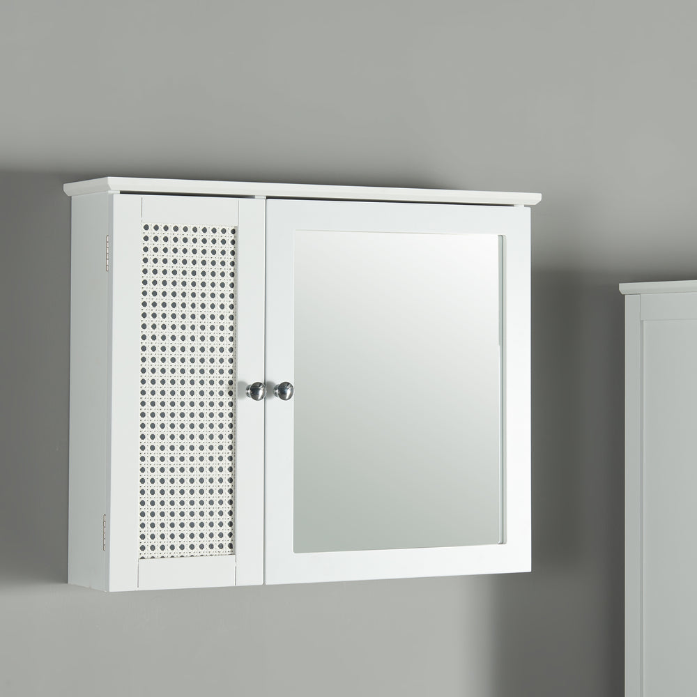 Spiegelschrank Karlsøy 50x60x15cm Weiß [en.casa] - premiumXL