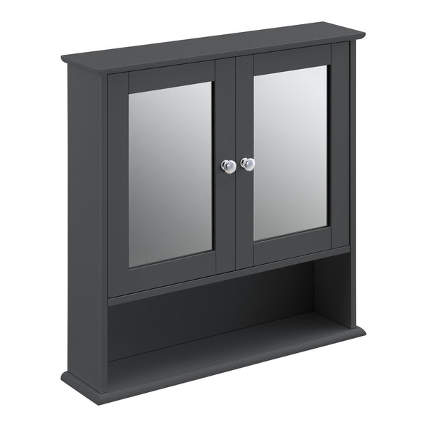Koupelnová skříňka Linz 58x56x13 cm s zrcadlem různé barvy MDF en.casa