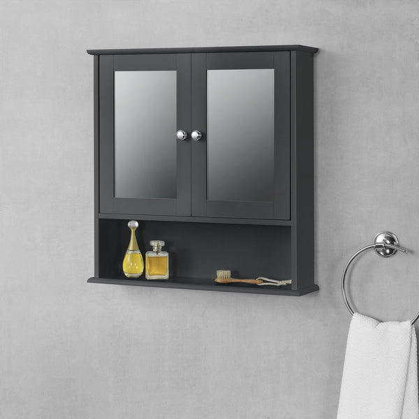Koupelnová skříňka Linz 58x56x13 cm s zrcadlem různé barvy MDF en.casa