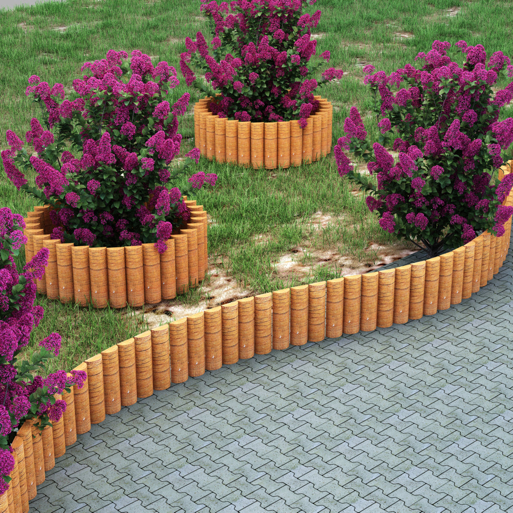 Palisáda Rotta 150x20 cm přírodní [en.casa]