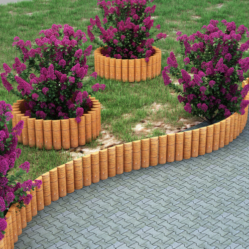Palisáda Rotta 150x20 cm přírodní [en.casa]