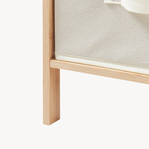 Komoda Maldon s látkovými zásuvkami Přírodní/Beige [en.casa]