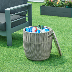 Chladicí box-stolička Avetrana 44xØ40 cm Světle hnědá [casa.pro]