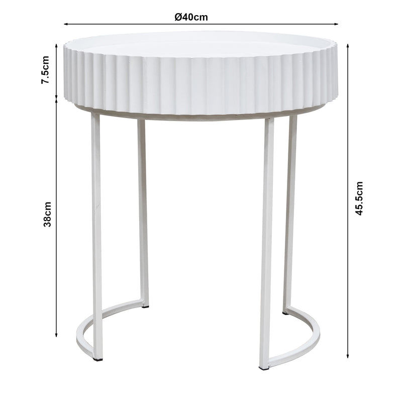 Maßskizze Přístavný stolek Rill 46xØ40 cm [en.casa]