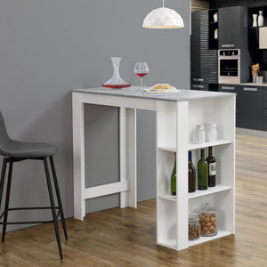 Barový stůl Danderyd 120x60x106 cm s 3 odkládacími přihrádkami [en.casa]