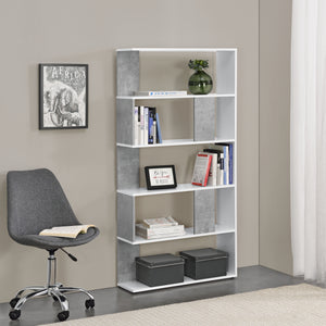 Knihovna Aneby 159x80x24cm s 5 policemi různé barvy [en.casa]