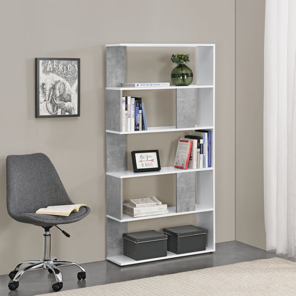Knihovna Aneby 159x80x24cm s 5 policemi různé barvy [en.casa]