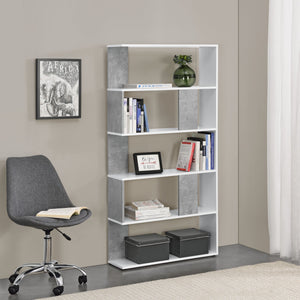 Knihovna Aneby 159x80x24cm s 5 policemi různé barvy [en.casa]