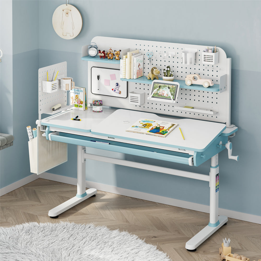 Organizér na stůl k připevnění Sauda 114x68 cm ocel [en.casa]