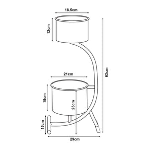 Stojan na květiny Almelo 63x29x21cm kov [en.casa]